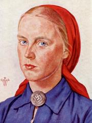 <a href="http://wolfgang-willrich.de/page/werkverzeichnis/nach-motiven/koepfe/frauen/frauen-in-uniform/RAD-Maid_1.php" target="_self">Weitere Informationen - bitte hier klicken
</a>