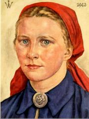 <a href="http://wolfgang-willrich.de/page/werkverzeichnis/nach-motiven/koepfe/frauen/frauen-in-uniform/RAD-Maid_2.php" target="_self">Weitere Informationen - bitte hier klicken
</a>