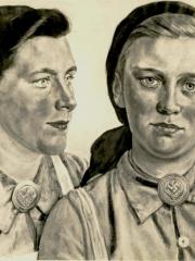 <a href="http://wolfgang-willrich.de/page/werkverzeichnis/nach-motiven/koepfe/frauen/frauen-in-uniform/RAD-Maiden.php" target="_self">Weitere Informationen - bitte hier klicken
</a>