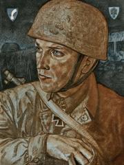 <a href="http://wolfgang-willrich.de/page/werkverzeichnis/nach-motiven/koepfe/soldaten/fallschirmjaeger/Witzig_Hauptmann.php" target="_self">Weitere Informationen - bitte hier klicken
</a>