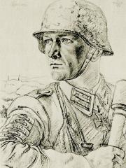 <a href="http://wolfgang-willrich.de/page/werkverzeichnis/nach-motiven/koepfe/soldaten/heer/Kiesgen_Peter.php" target="_self">Weitere Informationen - bitte hier klicken
</a>